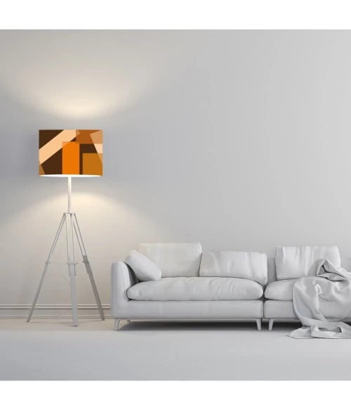 Abat-jours Lampadaires Abat-jour Art Deco Orange T 40 X H 27 4 Abat-jours Lampadaires Abat-jour Art Deco Orange T 40 X H 27 – Image 2