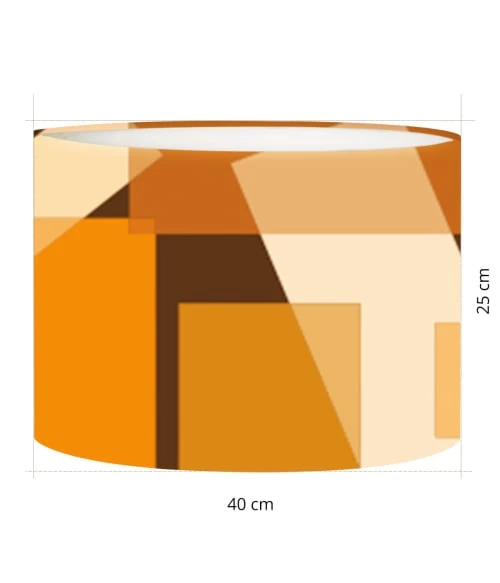 Abat-jours Lampadaires Abat-jour Art Deco Orange T 40 X H 27 5 Abat-jours Lampadaires Abat-jour Art Deco Orange T 40 X H 27 – Image 3