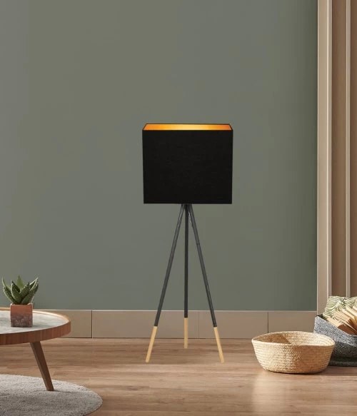 Abat-jours Lampadaires Abat-jour Carré Pour Lampadaire Noir Et Or T 40 X H 40 4 Abat-jours Lampadaires Abat-jour Carré Pour Lampadaire Noir Et Or T 40 X H 40 – Image 2