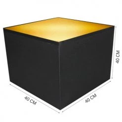 Abat-jours Lampadaires Abat-jour Carré Pour Lampadaire Noir Et Or T 40 X H 40 7 Abat-jours Lampadaires Abat-jour Carré Pour Lampadaire Noir Et Or T 40 X H 40 -Lampadaires || Lustres || Guirlandes et décorations lumineuses Soldes abat jour carre pour lampadaire noir et or t 40 x h 40 2