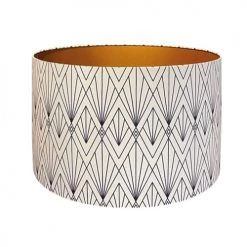 Abat-jours Lampadaires Abat-jour Cathédrale Bleu Marine Intérieur Cuivré T 40 X H 25