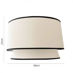 Abat-jours Lampadaires Abat-jour Cleo Blanc T 40 X H 27 -Lampadaires || Lustres || Guirlandes et décorations lumineuses Soldes abat jour cleo blanc t 40 x h 27 2