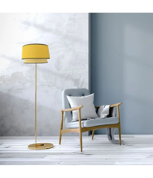 Abat-jours Lampadaires Abat-jour Cleo Jaune T 40 X H 27 4 Abat-jours Lampadaires Abat-jour Cleo Jaune T 40 X H 27 – Image 2