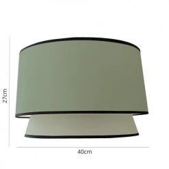 Abat-jours Lampadaires Abat-jour Cleo Vert Olive T 40 X H 27 -Lampadaires || Lustres || Guirlandes et décorations lumineuses Soldes abat jour cleo vert olive t 40 x h 27 2