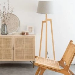 Maisons Du Monde Lampadaires Abat-jour Gris Clair -Lampadaires || Lustres || Guirlandes et décorations lumineuses Soldes abat jour gris clair 1000 10 33 206509 3