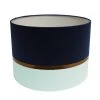 Abat-jours Lampadaires Abat-jour Lampadaire Bicolore Bleu Marine T 45 X H 28 -Lampadaires || Lustres || Guirlandes et décorations lumineuses Soldes abat jour lampadaire bicolore bleu marine t 45 x h 28