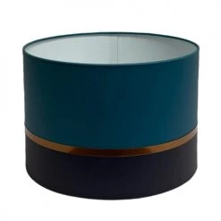 Abat-jours Lampadaires Abat-jour Lampadaire Bicolore Bleu T 45 X H 28 -Lampadaires || Lustres || Guirlandes et décorations lumineuses Soldes abat jour lampadaire bicolore bleu t 45 x h 28 2