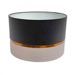 Abat-jours Lampadaires Abat-jour Lampadaire Bicolore Gris Clair Et Gris Foncé T 45 X H 28