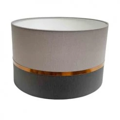 Abat-jours Lampadaires Abat-jour Lampadaire Bicolore Gris Foncé Et Gris Moyen T 45 X H 28