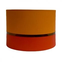 Abat-jours Lampadaires Abat-jour Lampadaire Bicolore Orange T 45 X H 28
