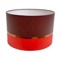 Abat-jours Lampadaires Abat-jour Lampadaire Bicolore Rouge Et Bordeaux Foncé T 45 X H 28