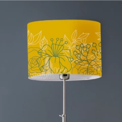 Abat-jours Lampadaires Abat-jour Lampadaire Bouquet Jaune Moutarde T 45 X H 25 -Lampadaires || Lustres || Guirlandes et décorations lumineuses Soldes abat jour lampadaire bouquet jaune moutarde t 45 x h 25 2