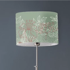 Abat-jours Lampadaires Abat-jour Lampadaire Bouquet Vert Olive T 45 X H 25 -Lampadaires || Lustres || Guirlandes et décorations lumineuses Soldes abat jour lampadaire bouquet vert olive t 45 x h 25 2