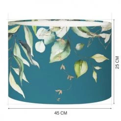 Abat-jours Lampadaires Abat-jour Lampadaire Branche Bleu Canard T 45 X H 25 -Lampadaires || Lustres || Guirlandes et décorations lumineuses Soldes abat jour lampadaire branche bleu canard t 45 x h 25 1