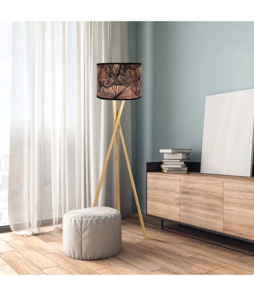 Abat-jours Lampadaires Abat-jour Lampadaire Cuivre Palmier T 40 X H 25 4 Abat-jours Lampadaires Abat-jour Lampadaire Cuivre Palmier T 40 X H 25 – Image 2