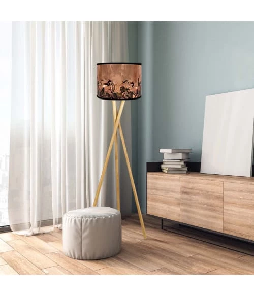 Abat-jours Lampadaires Abat-jour Lampadaire Cuivre Pélican T 40 X H 25 4 Abat-jours Lampadaires Abat-jour Lampadaire Cuivre Pélican T 40 X H 25 – Image 2