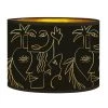 Abat-jours Lampadaires Abat-jour Lampadaire Doré Imprimé Noir Et Or Boho T 40 X H 25 -Lampadaires || Lustres || Guirlandes et décorations lumineuses Soldes abat jour lampadaire dore imprime noir et or boho t 40 x h 25