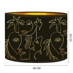 Abat-jours Lampadaires Abat-jour Lampadaire Doré Imprimé Noir Et Or Boho T 40 X H 25 9 Abat-jours Lampadaires Abat-jour Lampadaire Doré Imprimé Noir Et Or Boho T 40 X H 25 -Lampadaires || Lustres || Guirlandes et décorations lumineuses Soldes abat jour lampadaire dore imprime noir et or boho t 40 x h 25 2