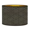 Abat-jours Lampadaires Abat-jour Lampadaire Doré Imprimé Noir Et Or Kiara T 40 X H 25 -Lampadaires || Lustres || Guirlandes et décorations lumineuses Soldes abat jour lampadaire dore imprime noir et or kiara t 40 x h 25