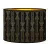 Abat-jours Lampadaires Abat-jour Lampadaire Doré Imprimé Noir Et Or Lazarre T 40 X H 25 -Lampadaires || Lustres || Guirlandes et décorations lumineuses Soldes abat jour lampadaire dore imprime noir et or lazarre t 40 x h 25