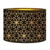 Abat-jours Lampadaires Abat-jour Lampadaire Doré Imprimé Noir Et Or Rosace T 40 X H 25 -Lampadaires || Lustres || Guirlandes et décorations lumineuses Soldes abat jour lampadaire dore imprime noir et or rosace t 40 x h 25