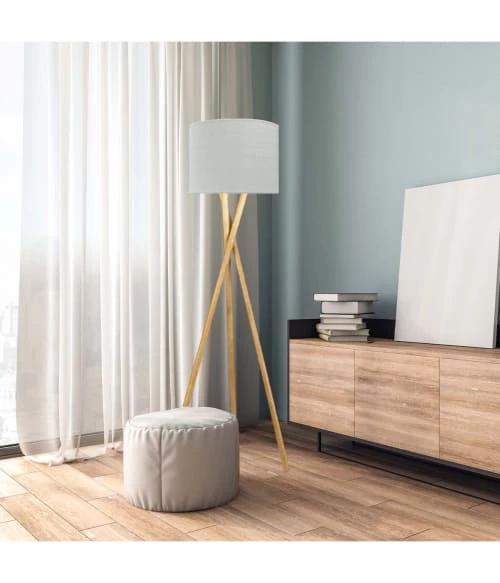 Abat-jours Lampadaires Abat-jour Lampadaire Effet Lin Blanc Cassé T 35 X H 20 4 Abat-jours Lampadaires Abat-jour Lampadaire Effet Lin Blanc Cassé T 35 X H 20 – Image 2