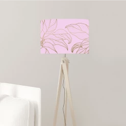 Abat-jours Lampadaires Abat-jour Lampadaire Feuille Rose Acidulé T 45 X H 25 -Lampadaires || Lustres || Guirlandes et décorations lumineuses Soldes abat jour lampadaire feuille rose acidule t 45 x h 25 2
