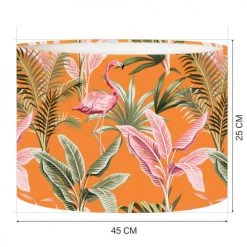 Abat-jours Lampadaires Abat-jour Lampadaire Flamand Mandarine T 45 X H 25 -Lampadaires || Lustres || Guirlandes et décorations lumineuses Soldes abat jour lampadaire flamand mandarine t 45 x h 25 1