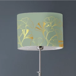 Abat-jours Lampadaires Abat-jour Lampadaire Iris Vert Olive T 45 X H 25 -Lampadaires || Lustres || Guirlandes et décorations lumineuses Soldes abat jour lampadaire iris vert olive t 45 x h 25 2