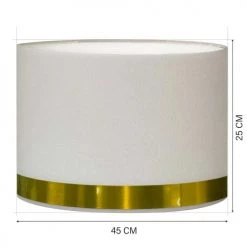 Abat-jours Lampadaires Abat-jour Lampadaire Jonc Blanc Et Or T 45 X H 25 -Lampadaires || Lustres || Guirlandes et décorations lumineuses Soldes abat jour lampadaire jonc blanc et or t 45 x h 25 2