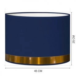 Abat-jours Lampadaires Abat-jour Lampadaire Jonc Bleu Et Cuivre T 45 X H 25 -Lampadaires || Lustres || Guirlandes et décorations lumineuses Soldes abat jour lampadaire jonc bleu et cuivre t 45 x h 25 2