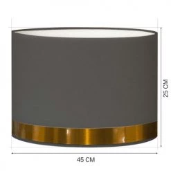 Abat-jours Lampadaires Abat-jour Lampadaire Jonc Gris Et Cuivre T 45 X H 25 -Lampadaires || Lustres || Guirlandes et décorations lumineuses Soldes abat jour lampadaire jonc gris et cuivre t 45 x h 25 2