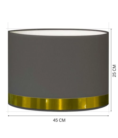 Abat-jours Lampadaires Abat-jour Lampadaire Jonc Gris Et Or T 45 X H 25 5 Abat-jours Lampadaires Abat-jour Lampadaire Jonc Gris Et Or T 45 X H 25 – Image 3