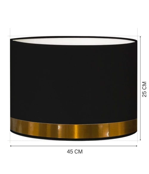 Abat-jours Lampadaires Abat-jour Lampadaire Jonc Noir Et Cuivre T 45 X H 25 5 Abat-jours Lampadaires Abat-jour Lampadaire Jonc Noir Et Cuivre T 45 X H 25 – Image 3