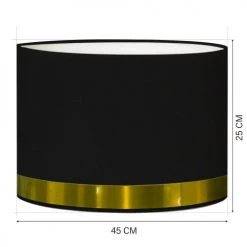 Abat-jours Lampadaires Abat-jour Lampadaire Jonc Noir Et Or T 45 X H 25 7 Abat-jours Lampadaires Abat-jour Lampadaire Jonc Noir Et Or T 45 X H 25 -Lampadaires || Lustres || Guirlandes et décorations lumineuses Soldes abat jour lampadaire jonc noir et or t 45 x h 25 2