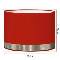 Abat-jours Lampadaires Abat-jour Lampadaire Jonc Rouge Et Aluminium T 45 X H 25 -Lampadaires || Lustres || Guirlandes et décorations lumineuses Soldes abat jour lampadaire jonc rouge et aluminium t 45 x h 25 2