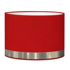 Abat-jours Lampadaires Abat-jour Lampadaire Jonc Rouge Et Aluminium T 45 X H 25
