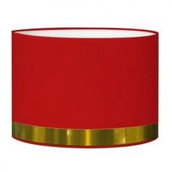 Abat-jours Lampadaires Abat-jour Lampadaire Jonc Rouge Et Or T 45 X H 25