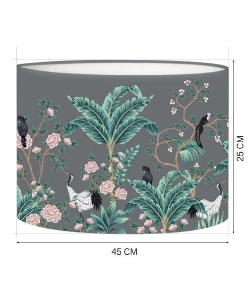 Abat-jours Lampadaires Abat-jour Lampadaire Jungle Gris T 45 X H 25 5 Abat-jours Lampadaires Abat-jour Lampadaire Jungle Gris T 45 X H 25 – Image 3
