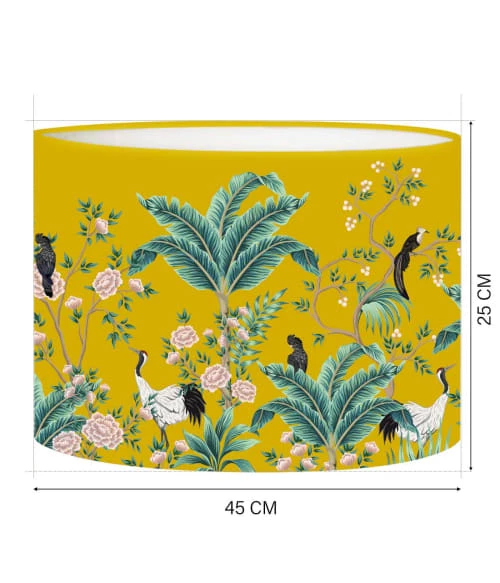 Abat-jours Lampadaires Abat-jour Lampadaire Jungle Jaune Moutarde T 45 X H 25 5 Abat-jours Lampadaires Abat-jour Lampadaire Jungle Jaune Moutarde T 45 X H 25 – Image 3