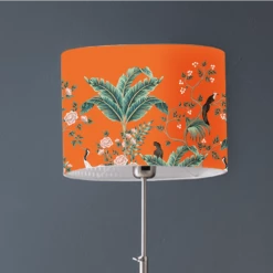 Abat-jours Lampadaires Abat-jour Lampadaire Jungle Mandarine T 45 X H 25 -Lampadaires || Lustres || Guirlandes et décorations lumineuses Soldes abat jour lampadaire jungle mandarine t 45 x h 25 2