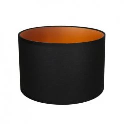 Abat-jours Lampadaires Abat-jour Lampadaire Rond Noir Et Cuivre T 35 X H 30