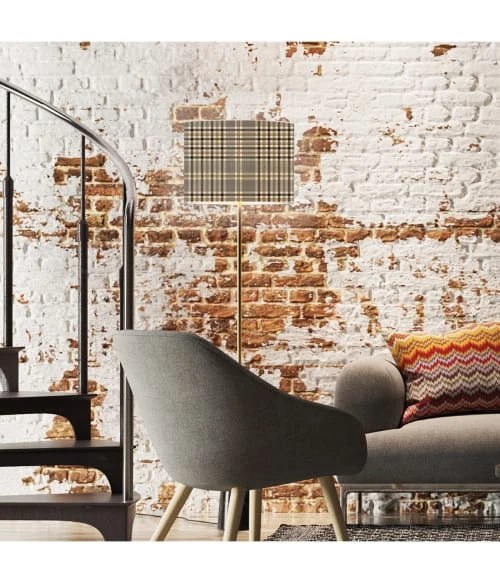 Abat-jours Lampadaires Abat-jour Lampadaire Tartan Debo T 40 X H 27 4 Abat-jours Lampadaires Abat-jour Lampadaire Tartan Debo T 40 X H 27 – Image 2