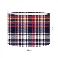 Abat-jours Lampadaires Abat-jour Lampadaire Tartan Halo T 40 X H 27 -Lampadaires || Lustres || Guirlandes et décorations lumineuses Soldes abat jour lampadaire tartan halo t 40 x h 27 2