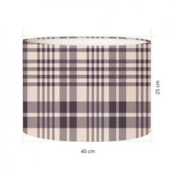 Abat-jours Lampadaires Abat-jour Lampadaire Tartan Kari T 40 X H 27 -Lampadaires || Lustres || Guirlandes et décorations lumineuses Soldes abat jour lampadaire tartan kari t 40 x h 27 2
