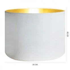 Abat-jours Lampadaires Abat-jour Rond Blanc Et Or T 35 X H 30 7 Abat-jours Lampadaires Abat-jour Rond Blanc Et Or T 35 X H 30 -Lampadaires || Lustres || Guirlandes et décorations lumineuses Soldes abat jour rond blanc et or t 35 x h 30 2