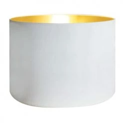 Abat-jours Lampadaires Abat-jour Rond Blanc Et Or T 35 X H 30