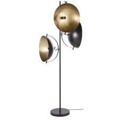 Maisons Du Monde Lampadaires Lampadaire 3 Abat-jour En Métal Noir Et Doré H160