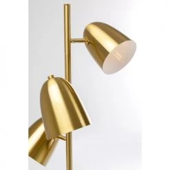 Kare Design Lampadaires Lampadaire 3 Abat-jours En Acier Doré H160 -Lampadaires || Lustres || Guirlandes et décorations lumineuses Soldes lampadaire 3 abat jours en acier dore h160 2