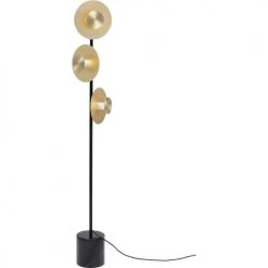 Kare Design Lampadaires Lampadaire 3 Disques En Acier Doré Et Marbre H160 -Lampadaires || Lustres || Guirlandes et décorations lumineuses Soldes lampadaire 3 disques en acier dore et marbre h160 3